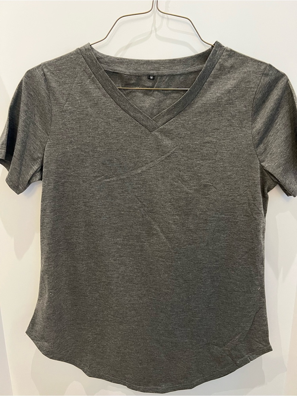 Women's V-Neck Short Sleeve Tee - Gray